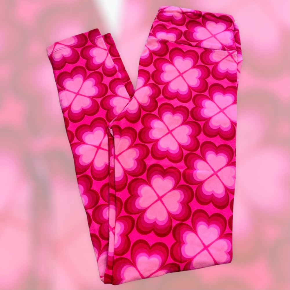 LuLaRoe Heart Leggings, ONE SIZE